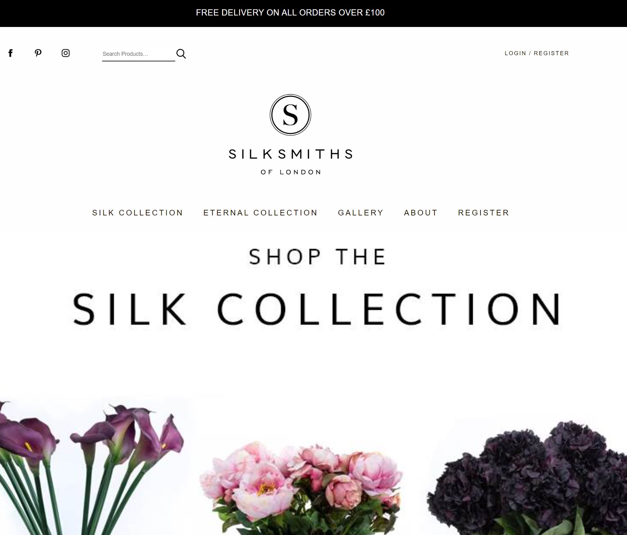 Silksmiths of London Ecommerce Web Design